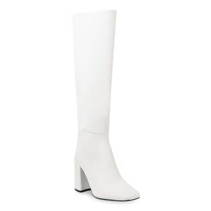 Brand New Steve Madden Knee High Block Heel Cream Boots